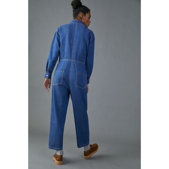 Anthropologie Mare Mare Aya Denim Utility Jumpsuit M - Picture 5 of 11